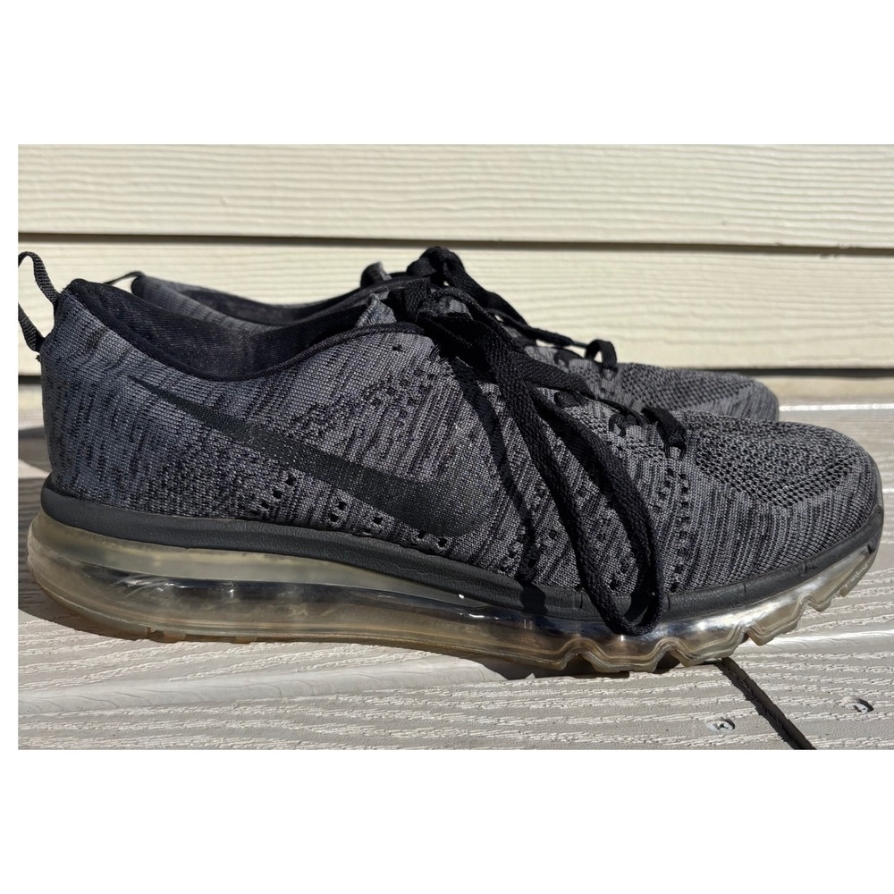 Nike Air Max Flyknit Running Shoes Gray Black Mens Size 11 Athletic